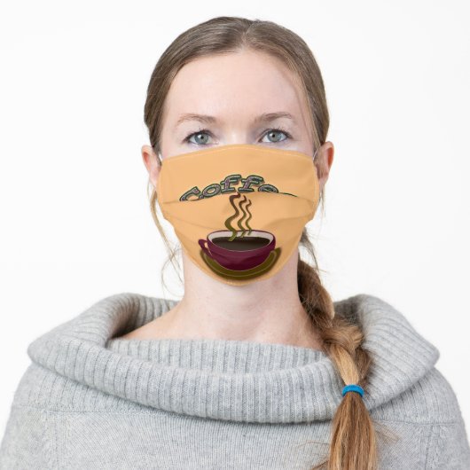 Coffee facemask adult cloth face mask (Worn)