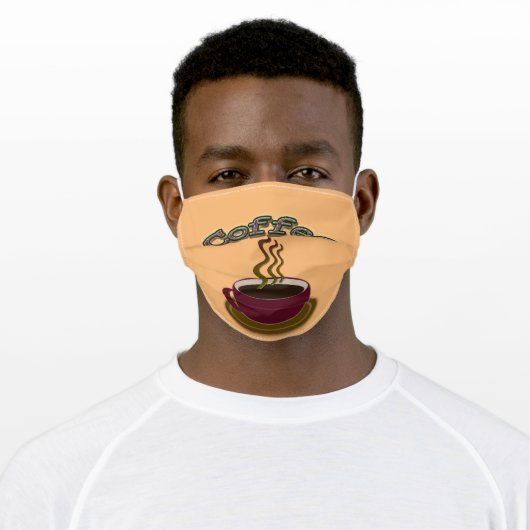 Coffee facemask adult cloth face mask (Worn)