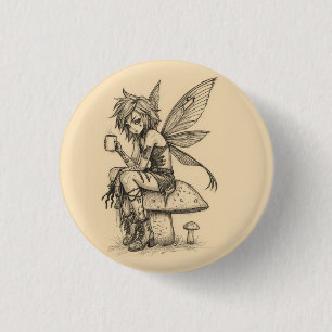 Coffee Fairy Button