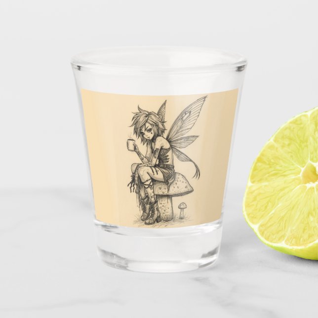 Coffee Fairy Shot Glass (Front)