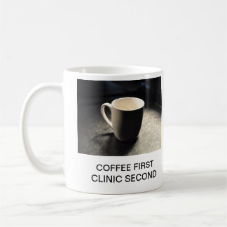 COFFEE FIRST CLINIC SECOND COFFEE MUG