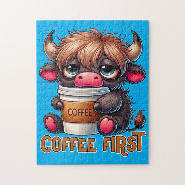 Coffee First Coffee Lover Gifts  Jigsaw Puzzle (Vertical)