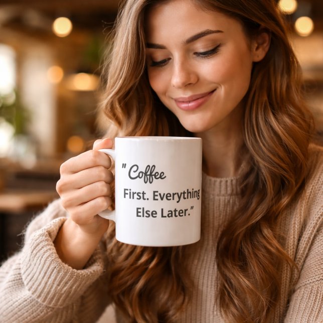 Coffee First Everything Else Later Coffee Mug (Creator Uploaded)