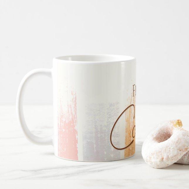 Coffee First Fun Boho Watercolor Coffee Mug (With Donut)