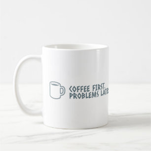 "Coffee First" Minimalist Mug-Priority Motivation Coffee Mug