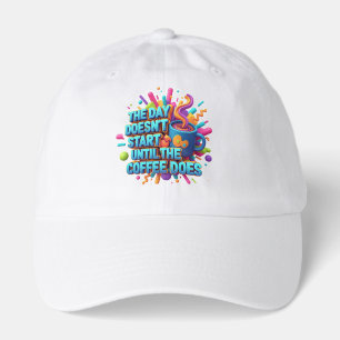 Coffee First Morning Sticker Hat