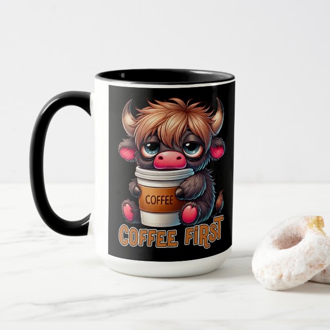 Coffee First  Mug (With Donut)