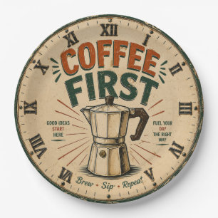 Coffee First Paper Plates