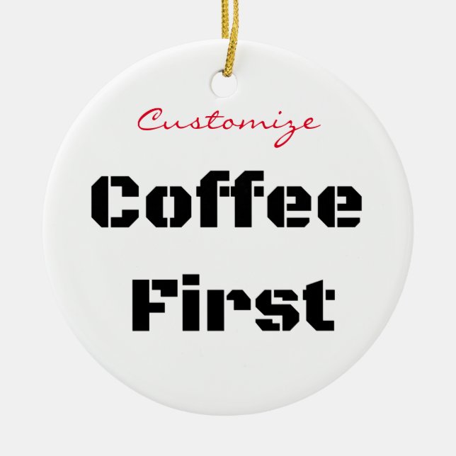 Coffee First Thunder_Cove Ceramic Ornament (Front)