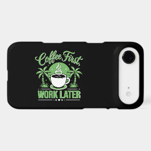 Coffee First Work Later. Powered by Caffeine Vibes iPhone 17 Air Case