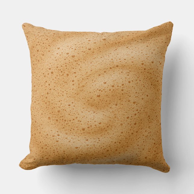 Coffee foam texture  throw pillow (Front)