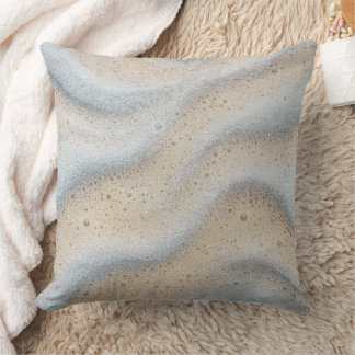 Coffee foam texture throw pillow