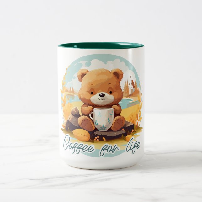 Coffee for life Two-Tone coffee mug (Center)