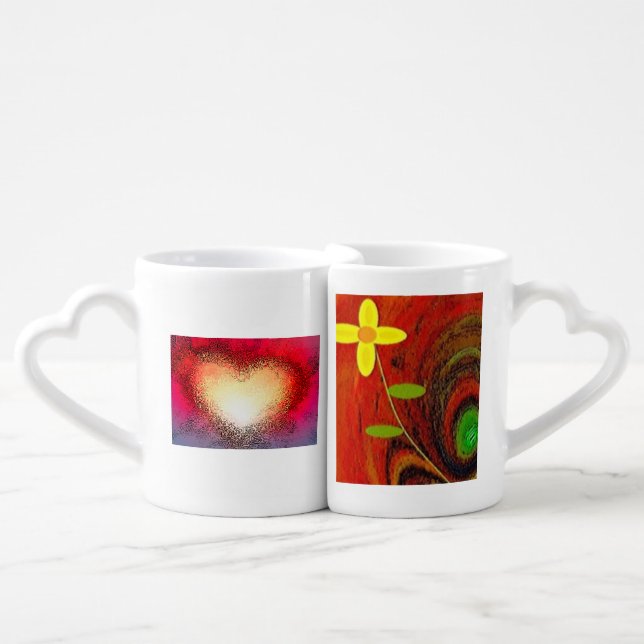 "Coffee for Two" Lovers' Mugs (Front Nesting)