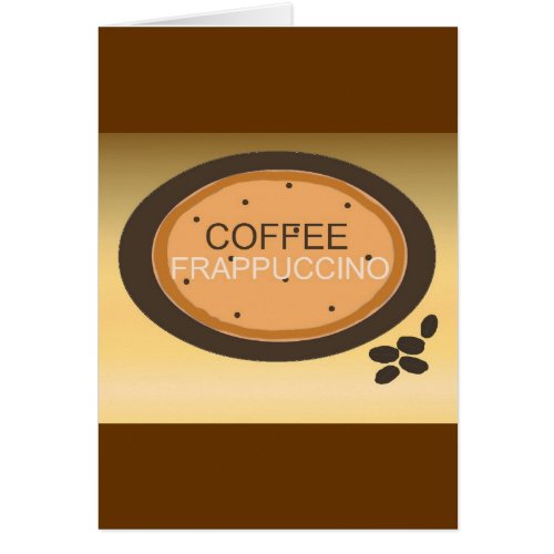 Coffee Frappuccino Sign in Orange and Brown