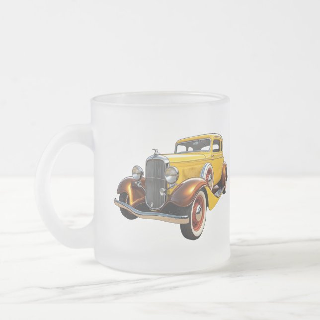 Coffee Frosted Glass Coffee Mug (Left)