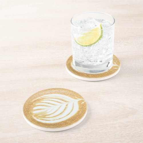 Coffee Froth Leaf Art Coaster