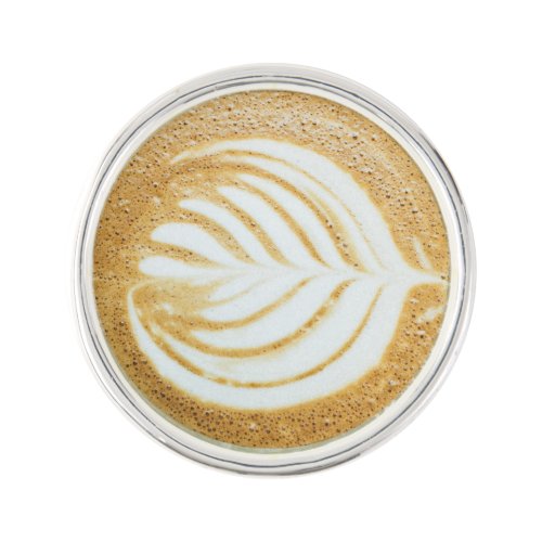 Coffee Froth Leaf Art Lapel Pin