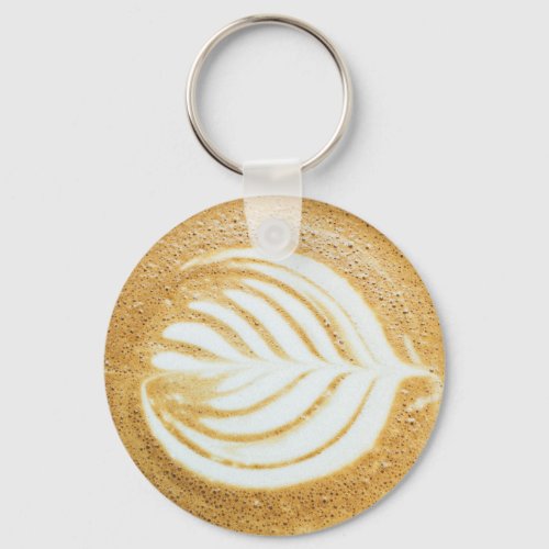 Coffee Froth Leaf Keychain