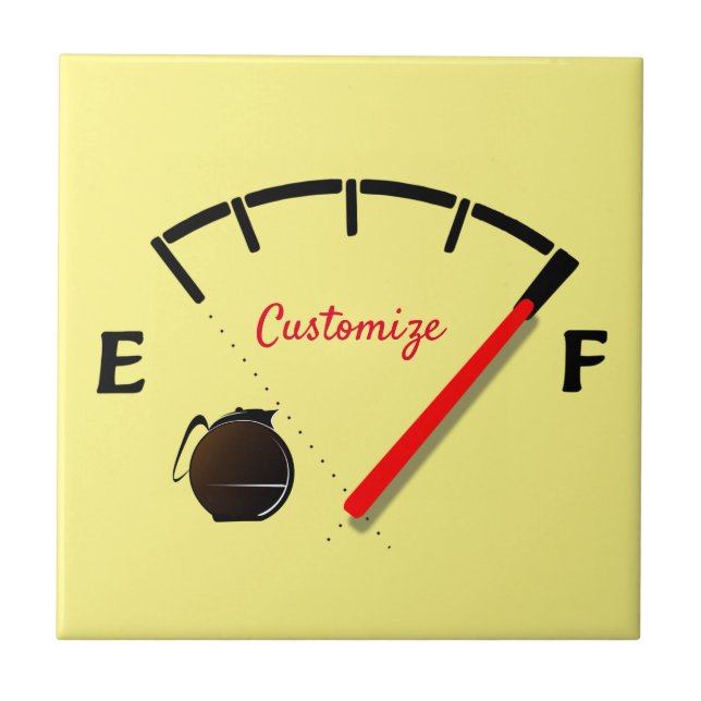 Coffee Fuel Gauge Full Thunder_Cove Ceramic Tile (Front)