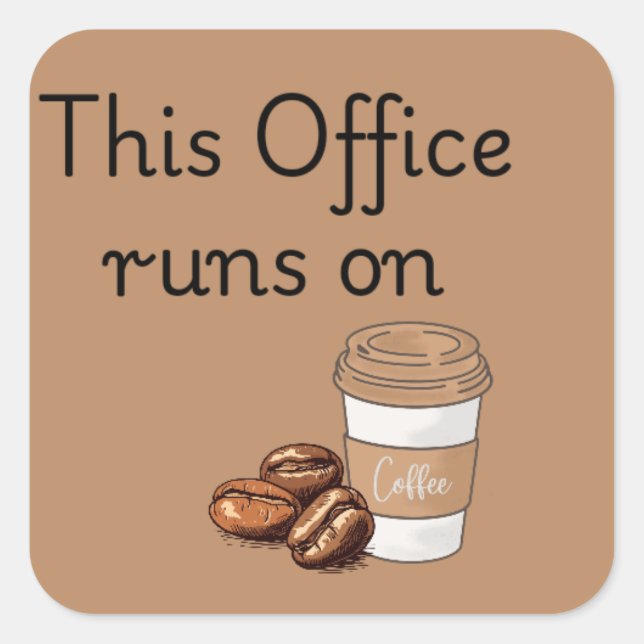 Coffee-fueled Sticker (Front)