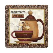 Coffee fun cartoon drink coaster (Front)