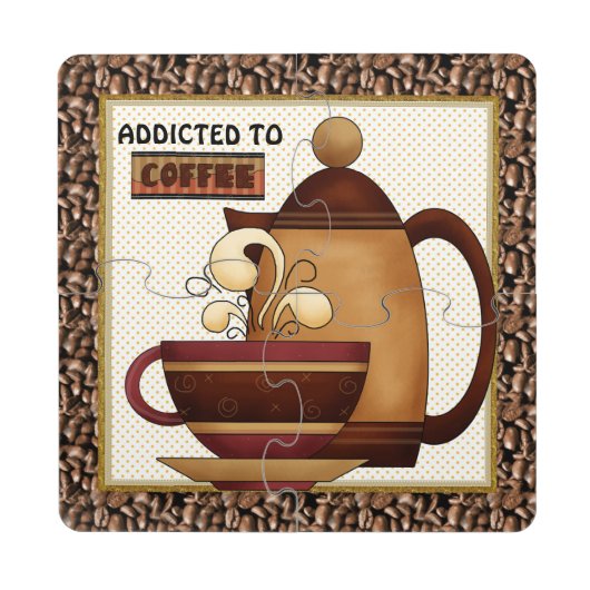 Coffee fun cartoon drink coaster (Front)