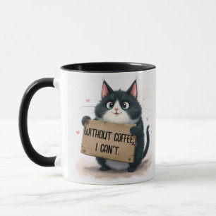 Coffee Fun Quotes With Cat Mug