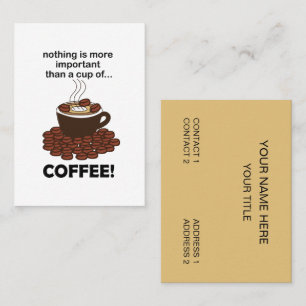 Coffee Funny Cafe Shop Business Card