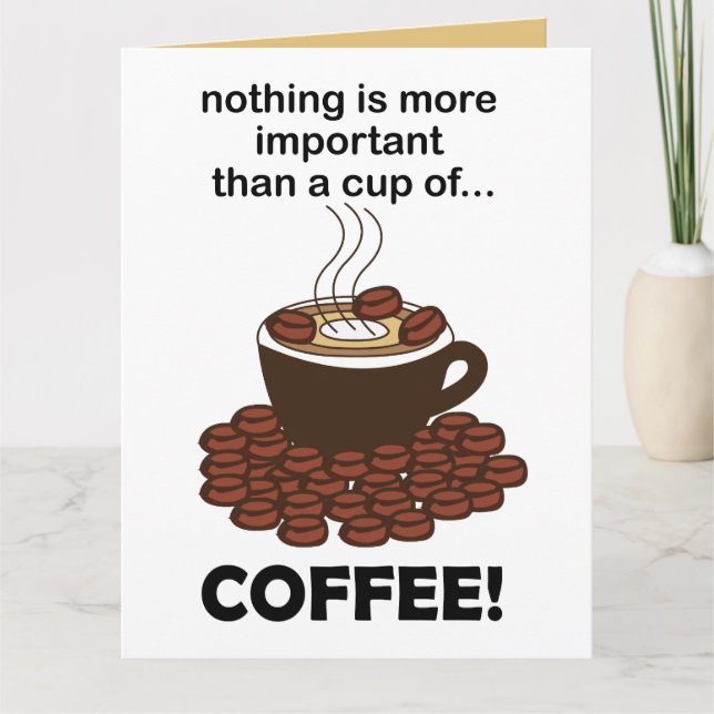 Coffee Funny Coffee Lover Coffee  Card (Front)