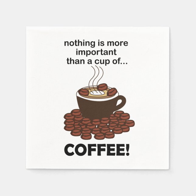 Coffee Funny Coffee Lover Coffee Party Napkins (Front)