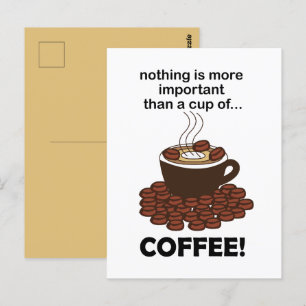 Coffee Funny Coffee Lover Coffee Postcard