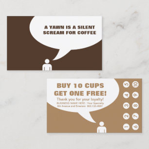 coffee funny quote coffee punch card