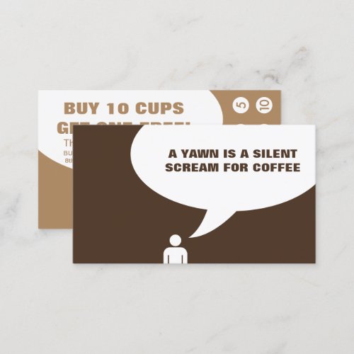coffee funny quote coffee punch card