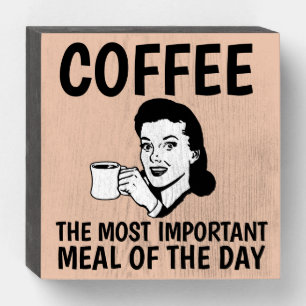 COFFEE FUNNY RUSTIC RETRO WALL SIGN