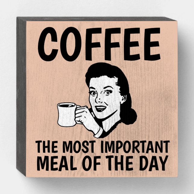 COFFEE FUNNY RUSTIC RETRO WALL SIGN (Front Horizontal)
