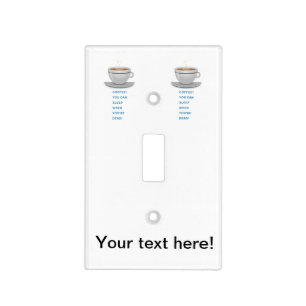 Coffee funny text light switch cover
