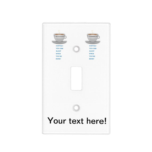 Coffee funny text light switch cover (Front)