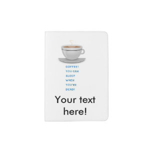 Coffee funny text passport holder