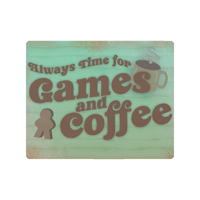 Coffee Games Fun Time Vintage Art  (Front)