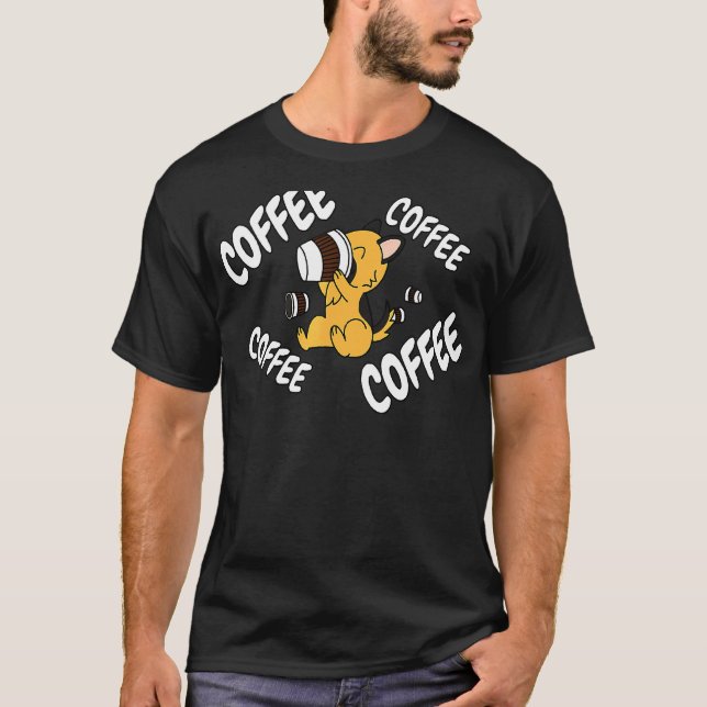 Coffee German Shepherd Dog T-Shirt (Front)