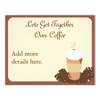 Coffee Get Together Personalized Announcement