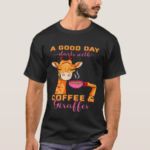 Coffee Giraffe Mug Animal Cappuccino Espresso Bean T-Shirt