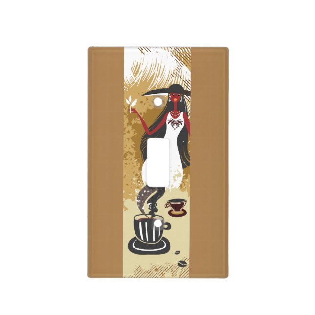 Coffee Girl Light Switch Cover (Front)