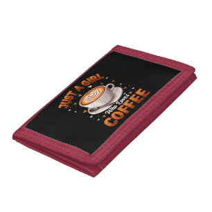Coffee Girls Women Just A Girl Who Loves Coffee Tri-fold Wallet