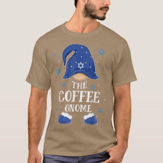 Coffee Gnome Hanukkah Jewish Matching Family Xmas T-Shirt