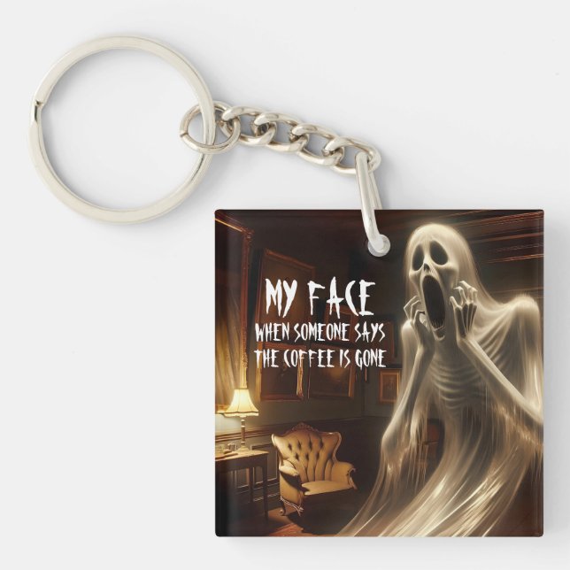 Coffee Gone! Keychain (Front)