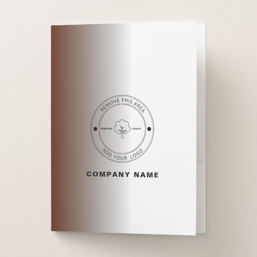 Coffee Gradient Color Business Custom Logo Pocket Folder