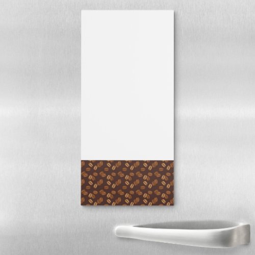 Coffee Grains Beans Dark Roast Brown Caffeine Magnetic Notepad