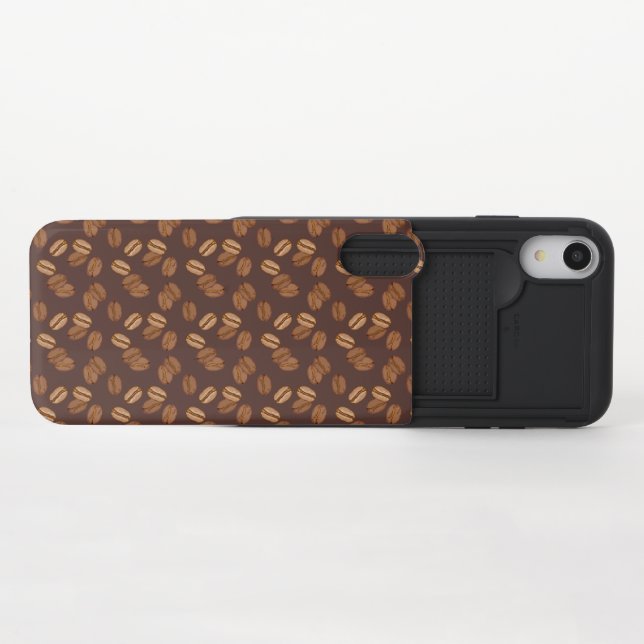 Coffee Grains Beans Dark Roast Brown Caffeine Uncommon iPhone Case (Open)